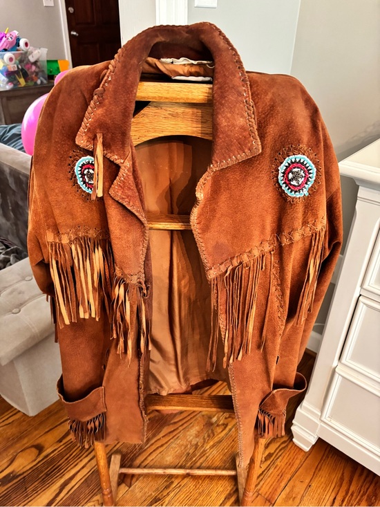 Pia Rucci Jackets & Blazers - VTG Pia Rucci Brown Suede Leather Jacket With Polyester Lining Size 8